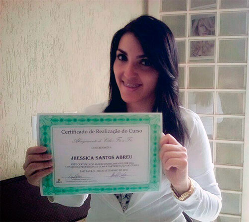 certificado curso alongamento cilios raquel manes